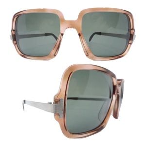 1970’s Neostyle Sunglasses, Brushed Metal Temples, Made in Germany, Unisex